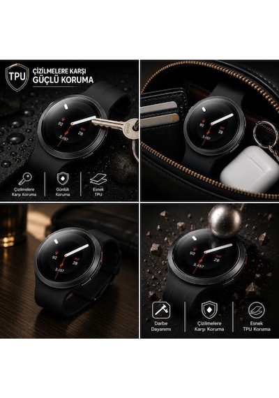 Samsung Galaxy Watch 9 40mm İle Uyumlu Ekran Koruyucu Tpu, Tam Kaplayan Akıllı Saat Koruması 2 Adet, Çizilmeye Dayanıklı Koruma