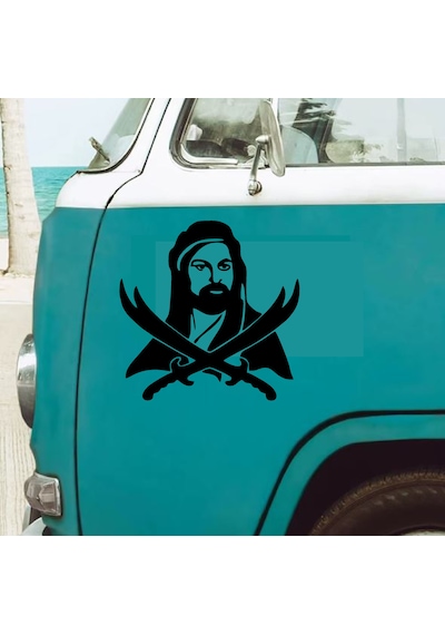 Hz Ali Zülfikar Sticker - Araba Oto Motosiklet Kask Cam Sticker - 00095 60x60 Cm
