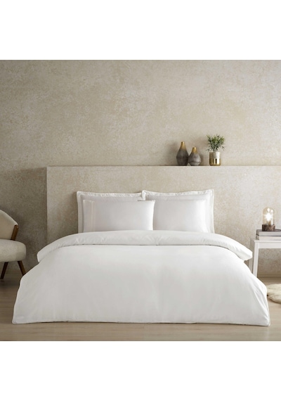 Linens Tencel Çift Kişilik Nevresim Beyaz