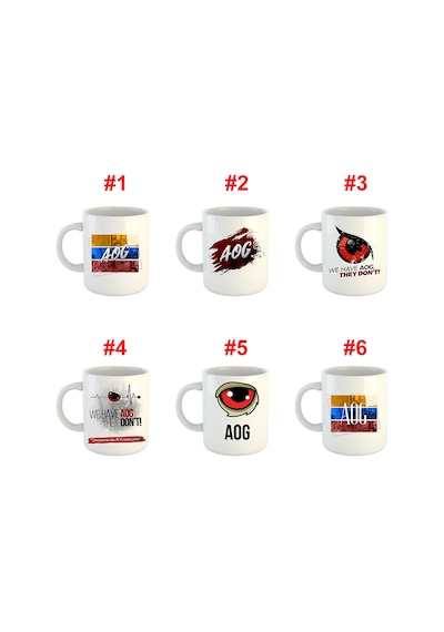 Aog Logo Baskılı Porselen Kupa Bardak 2