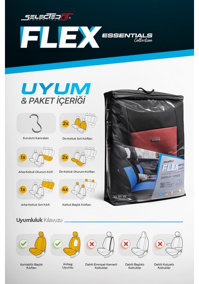 Selectedfit Flex Design Universal Oto Koltuk Kılıfı 91429993