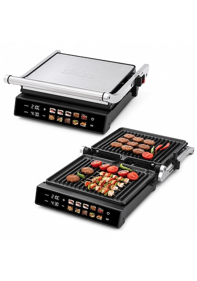 Izgara Ve Tost Makines İ 4 Dilim Yapışmaz Yüzey Dokunmatik Dijital Ekran - 2000w Ssm-2597 5286