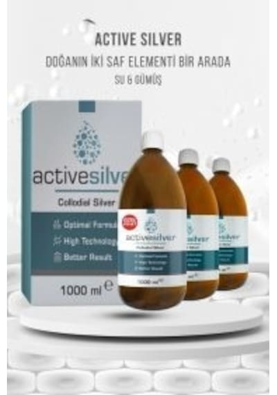 Active Silver Kolloidal Gümüş Suyu 3 x 1 L