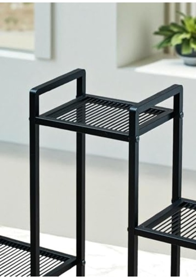 Ayrex Dekoratif Metal 6 Raflı Saksılık Katlı Dikey Saksı Standı Çiçeklik Bahçe Ve Balkon Dekoru Garden Diğer