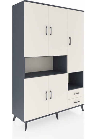 Hyperion Dolap 10 Raflı 2 Çekmeceli 5 Kapaklı 132x44x195 Antrasit-aytaşı/aytaşı Aytası/aytası Hyperion Dolap 10 Raflı 2 Çekmeceli 5 Kapaklı 132x44x195 Antrasit-aytaşı/aytaşı Aytası/aytası