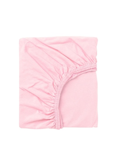 60x120 Cm Pamuklu Ve Lastikli Fittet Penye Bebek Çarşafı-pembe