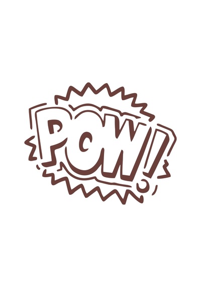 Pow Araba Sticker 17x17 Cm Kahverengi