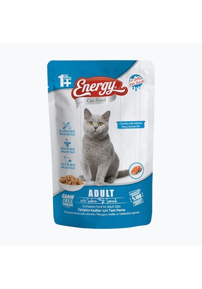 Energy Somonlu Yetişkin Yaş Kedi Maması - 85 G