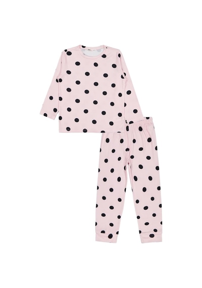 Civil Girls Puanlı 10-13 Yaş Pijama Takımı - Pudra