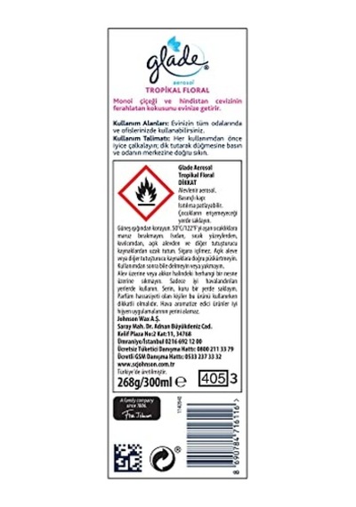 Hava Tazeleyici Aerosol, Oda Kokusu, Tropikal Floral, 300ml