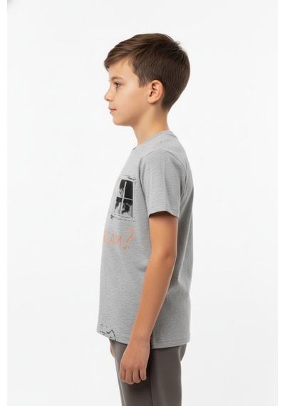 Toontoy Kids Toontoy Erkek Çocuk Bisiklet Yaka Kısa Kollu Baskılı Tişört 22372 Gri Melanj Toontoy Kids Toontoy Erkek Çocuk Bisiklet Yaka Kısa Kollu Baskılı Tişört 22372 Gri Melanj