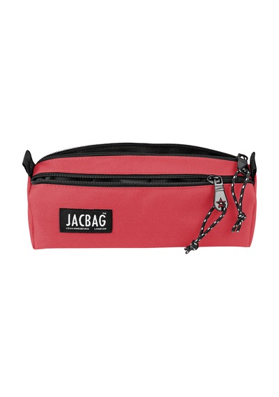 Jacbag Dual Prıme-çift Bölmeli Üçgen Tip Kalem Kutusu Dual Prime-mercan renkli