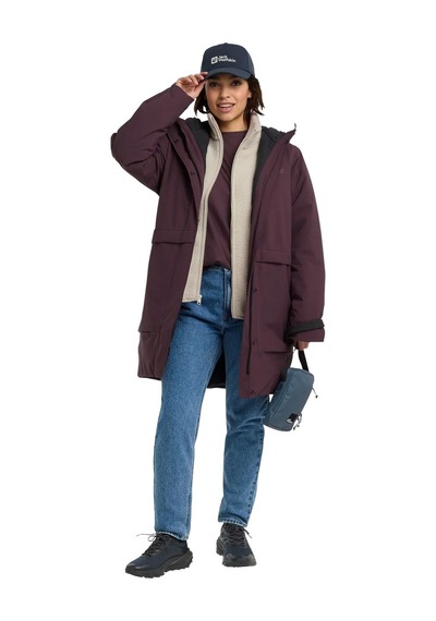 Jack Wolfskın Jack Wolfskin Wintertide Kadın Mor Outdoor Ceketi I0116 Mürdüm
