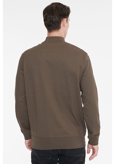 Ac&Co / Altınyıldız Classics Erkek Hakı Pamuklu Standart Fit Normal Kesim Yarım Balıkçı Yaka Sweatshirt Haki