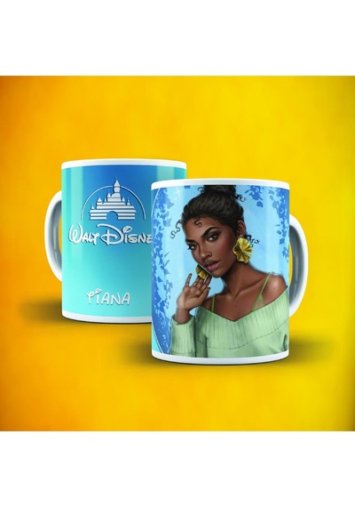 Baskılı Kupa Bardak Disney Tiana Beyaz