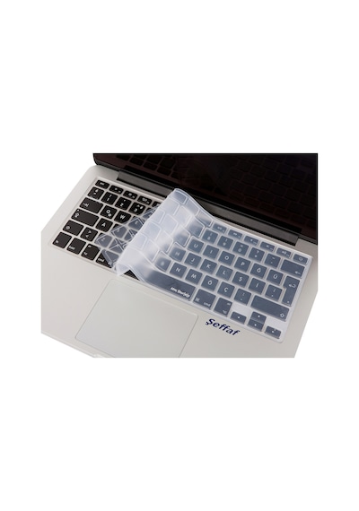 Apple Uyumlu MacBook Klavye Koruyucu Air Pro Uk-eu İngilizce Eski Usb'li Model 2008/2017 İle Şeffaf