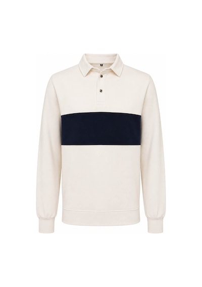 Trender Parçalı Beyaz-lacivert Erkek Sweatshirt 2010 Beyaz - Lacivert