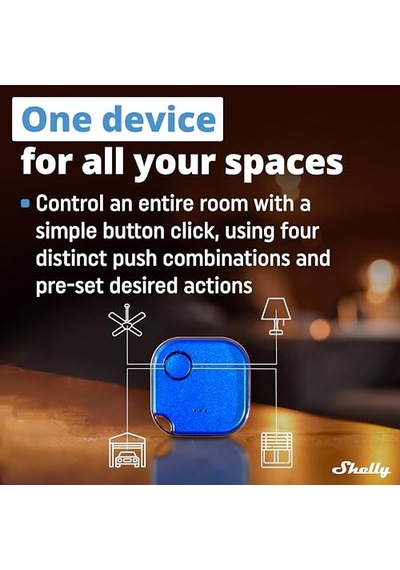 Blu Button1 Bluetooth Kontrollü Eylem Ve Sahne Etkinleştirme Düğmesi Mavi Ev Otomasyonu İos Android Uygulamas