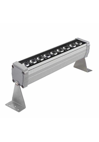 30 Cm Wallwasher Led Bina Dış Duvar Aydınlatma Yeşil Işık Gri
