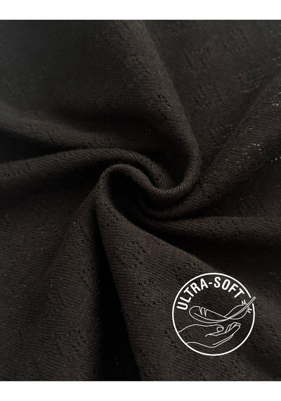 Alya Underwear %100 Pamuklu Kadın Külot Normal Bel Yükseklikli Jakarlı Kalp Desenli Kumaş Slip Siyah