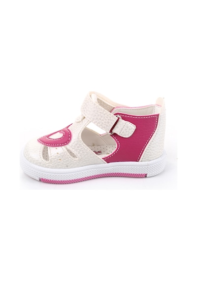 Şirin Bebe 1713 Kız Bebek Ortopedik Ayakkabı Sandalet Beyaz - Fuşya