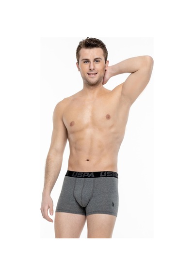 U.S. Polo Assn. - Erkek Siyah - Antrasit -Baskılı 3 Lü Boxer-Siyah - Antrasit -Baskılı