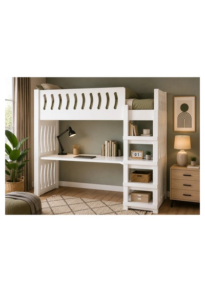 Ranza Çalışmalı Kıtaplıklı Beyaz 1.sınıf Mdf 190 90cm 90 x 190