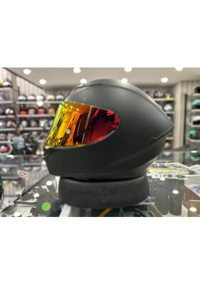 Mts M-910 Full Face Kask Mat Siyah Renkli Vizör