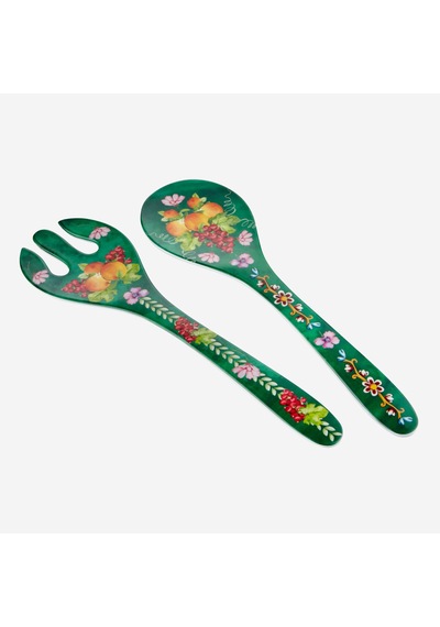 Yeşil Melamin Servis Seti 28 Cm