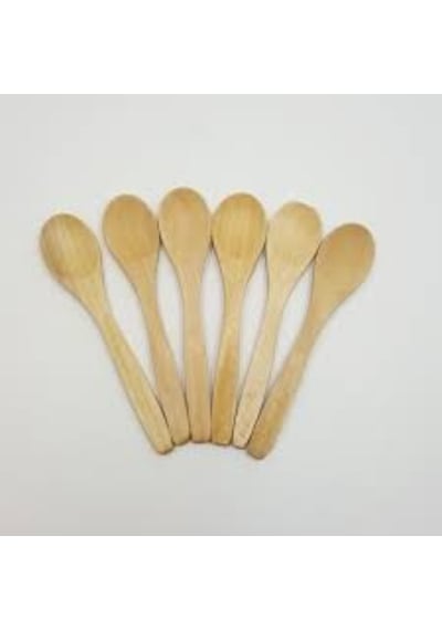 Bambu Çay Kaşığı 12 CM 6 Adet 1 Paket 6'lı