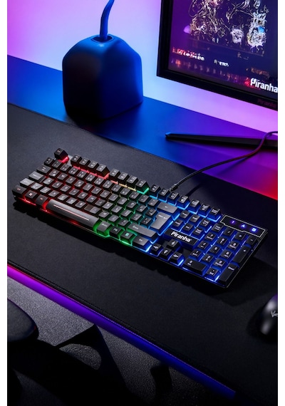 2345 Usb Kablolu 7 Renk Led Işıklı Gaming Q Klavye