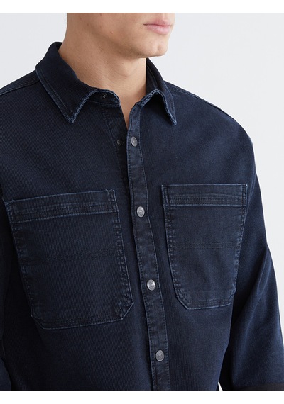 Lcw Jeans İndigo Rahat Kalıp Erkek Jean Gömlek