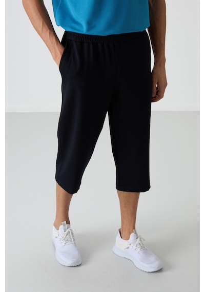 Tommy Life Lacivert Pamuklu Yumuşak Dokulu Standart Fit Nakışlı Erkek Kapri - 83102 Lacivert