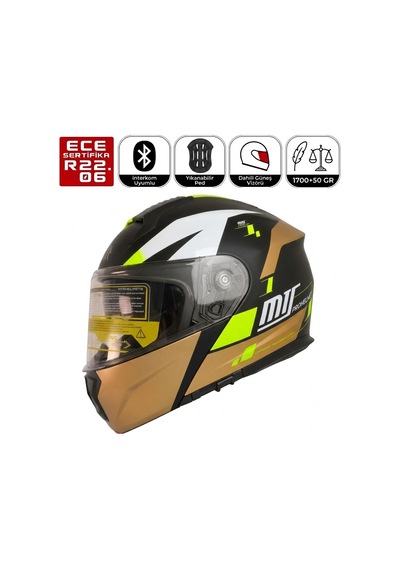 M966 V2 Wx92 Motosiklet Kaskı Güneş Vizörlü Çene Açılır Motorcu Kask Çok Renkli