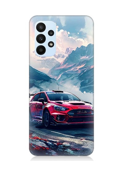 Samsung Galaxy A33 Uyumlu Dağ Yarışı Desenli Silikon Kılıf