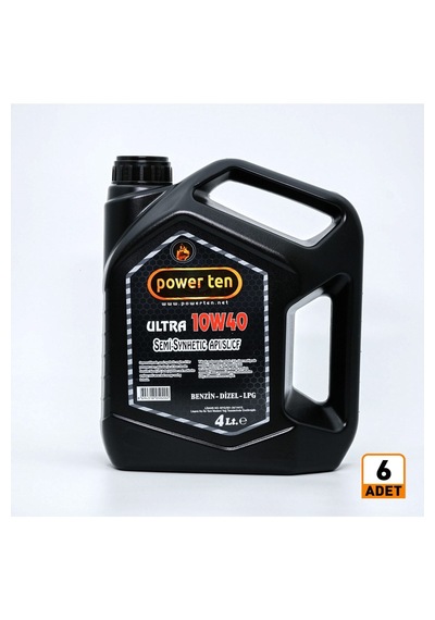 Power Ten 10w40 Motor Yağı 4 Litre 6 Adet 1 Koli