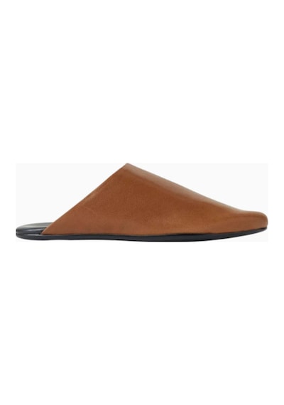 Camp Jeffrey Campbell Kadın Deri Fathom Terlik, Minimalist Günlük Tasarım Koyu Kahverengi