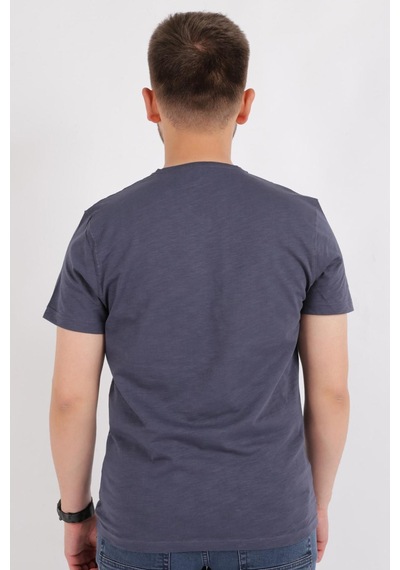 Cazador 4601 Erkek V Flamlı T-shirt 24YCEEO04601-R0106 Antrasit
