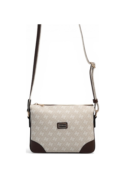 Silver Polo Sp784 Kadın Çapraz Çanta Monogram Taş-kahve