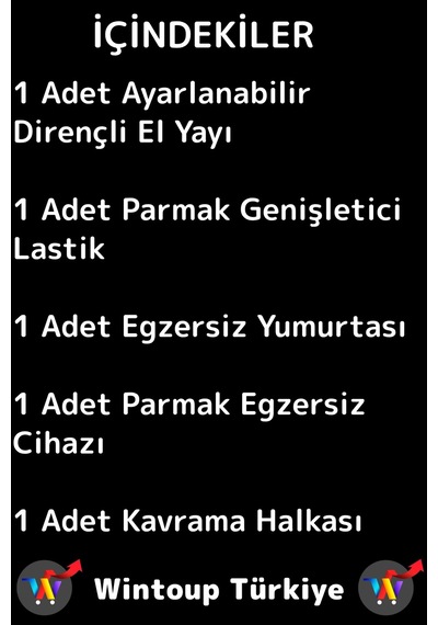 Ev Ofis Fizyoterapi  Yönetimi Antrenman El Parmak Güçlendirici Egzersiz 5 Parça Premium Set Çok Renkli