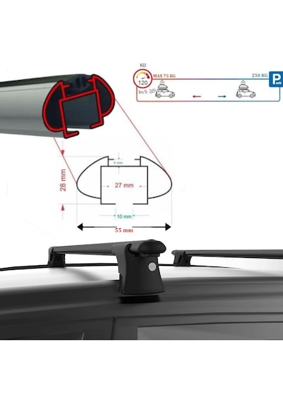 Peugeot 5008 Suv P87 2017-2023 İçin Araç Üstü Portbagaj Taşıma...