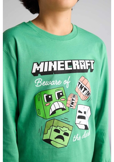 Defacto %100 Pamuklu Mınecraft 2'li Pijama Takımı Erkek Çocuk G9975A826SP