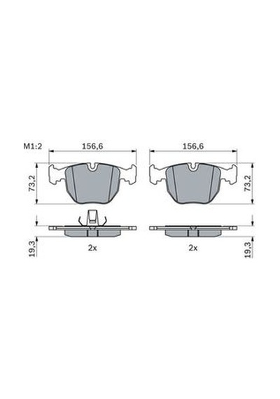 Bmw 5 E39 525 2000-2004 Bosch Ön Balata N11.705