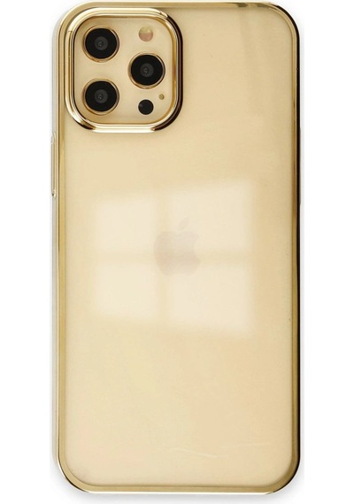 Apple iPhone Uyumlu 12 Pro Max Kılıf Element Silikon -  Gold Çok Renkli