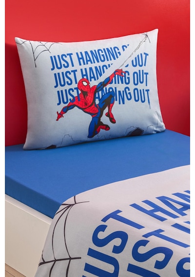 Özdilek Spiderman Blue Web Tek Kişilik Lisanslı Lastikli Çocuk Nevresim Takımı Gri