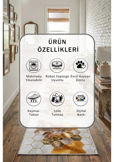 Yıkanabilir Yolluk 7 Gold