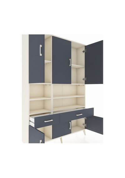 Arges Dolap 8 Raflı 2 Çekmeceli 6 Kapaklı 132x30x195 Aytaşı-antrasit/antrasit Antrasıt/antrasıt Arges Dolap 8 Raflı 2 Çekmeceli 6 Kapaklı 132x30x195 Aytaşı-antrasit/antrasit Antrasıt/antrasıt