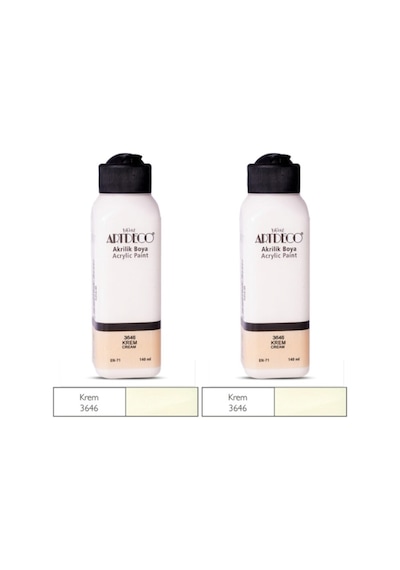 2 Li Akrilik Boya 140 Ml Renk Seçmeli Canlı Ve Pastel 3646 - Krem