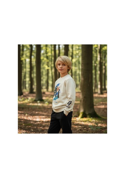 Fesshera Kids Erkek Çocuk Eşofman Takımı Baskılı Sweatshirt Ve Siyah Jogger Alt Pamuklu Kışlık Takım Bej Fesshera Kids Erkek Çocuk Eşofman Takımı Baskılı Sweatshirt Ve Siyah Jogger Alt Pamuklu Kışlık Takım Bej