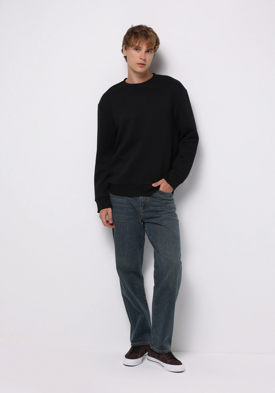 Colin's Colins Comfort Fit Erkek Siyah Sweatshirt Cl1077179 Q1.v2 Blk Siyah